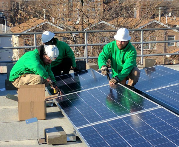 solar roof installation